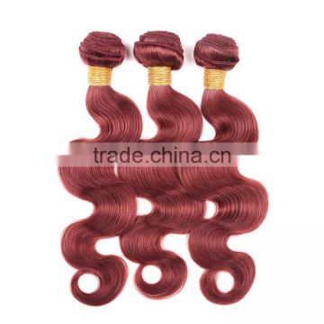 Xuchang Hair Factory Wholesale Price Unprocess 7A Grade Body Wave Human Hair Weave Colored 33#