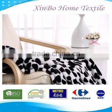 2015 Hot Sale Printed Cow 100% Polyester Wholesale Bedding Set Warm Coral Fleece Cute Animal Blankets