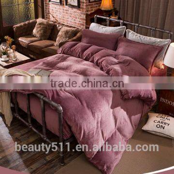High Quality Colorful Winter Warm Flannel Bed Comforter Sheet BS484 photo-5