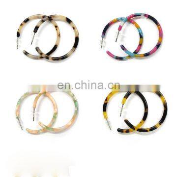 High Quality New Design Acetic Acid Jewelry Women's Acrylic Acetate Hoop Earrings photo-2