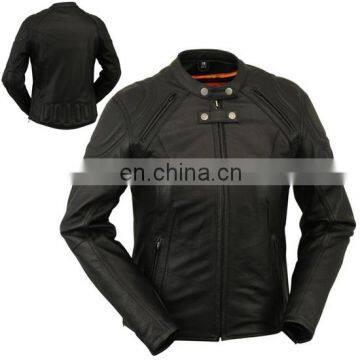 Leather Motorcycle Girl Jacket,Leather Biker Ladies Jacket