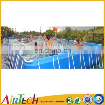 Frame swimming pool for backyard,easy set metal frame swimming pool, outdoor metal swimming pool