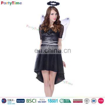 SK23 halloween black costumes sexy women cosplay dress with wings party angel costume