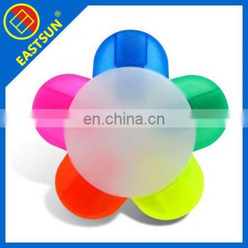 new promotional flower designmulti highlighter pens