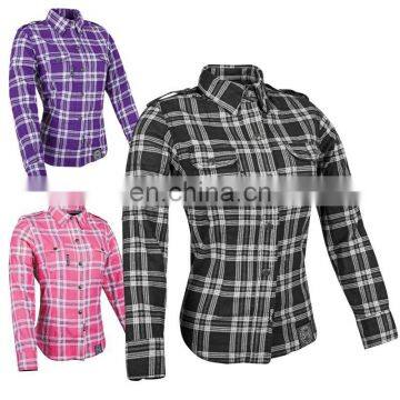 MOTORCYCLE SHIRT FOR WOMEN / Motorcycle Ladies Flannel Shirt