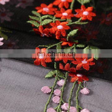 Custom Colorful Embroidery Lace Fabric for Dress QX-06 photo-3