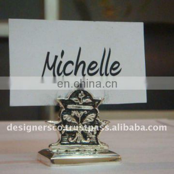 Silver Wedding Favor Place Card Holder