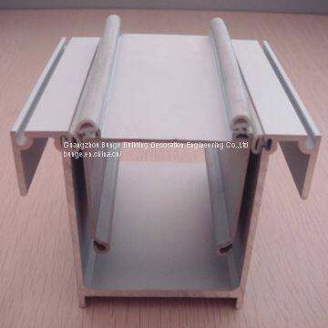 Black Anodized Powder Coating Office Partition Aluminum Extrusion Profiles photo-2