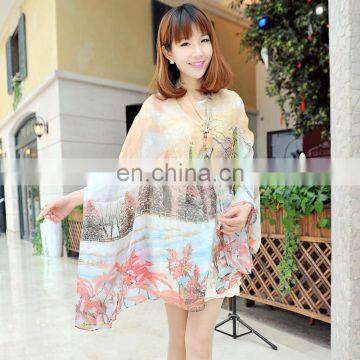 2015spring new style high quality silk crepe suzette cape(SP2263-3)