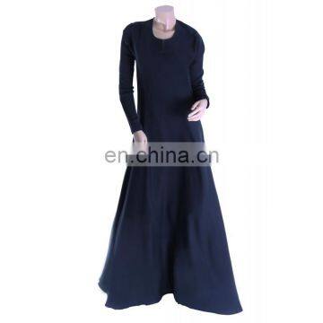 latest design cotton jersey abaya with stones and stud -Coat style cheap multi colored jersey abaya design 2014