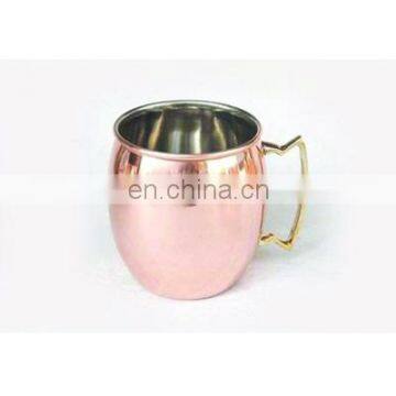 Custom Wholesale moscow mule 100% copper mug with handle