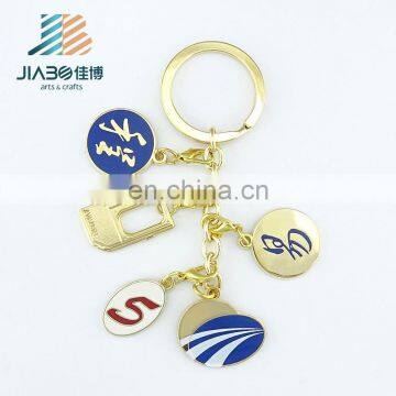 Promotional Custom Made Gold Plating Enamel Metal Keychain photo-2