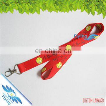 Bulk Cheap Custom Printed Polyester Lanyard with Metal Lobster Claw