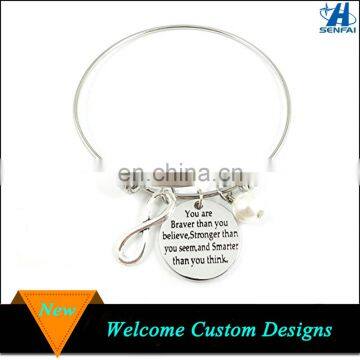 Inspirational Jewelry You Are Braver Than You Believe Adjustable Bangle Bracelet Wholesale Inspirational Bracelets
