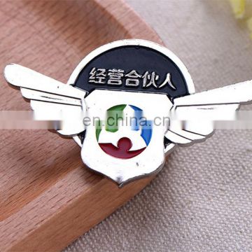 High quality metal novelty pilot badge for clothes