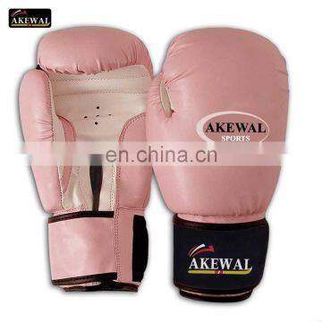 Best Price Synthetic Leather Pink Boxing Gloves