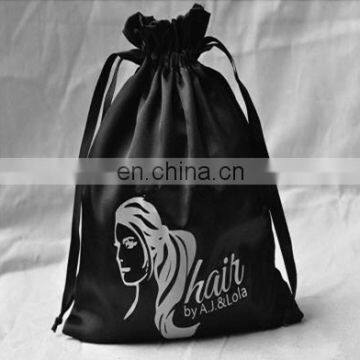 high-quality satin drawstring customized wig ornament packaging bag