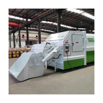 Mobile garbage compression machine