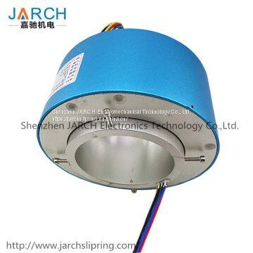 Shenzhen JARCH Electromechanical Through Bore Slip Ring 110mm,14 circuits, 20A Hollow Slip Ring