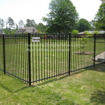 European style simple tubular steel fence for UK