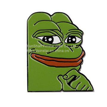 Smug Frog Pepe Custom Lapel Pin photo-2