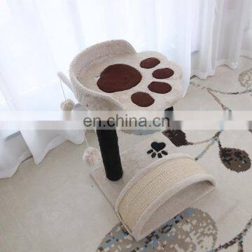 Custom Wooden Cat Climbing Tree Cute Small Cat Tower Tree photo-3