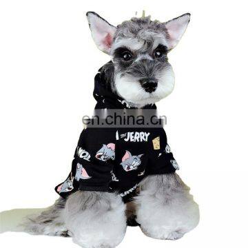 Thick plus velvet cartoon dogs hoodies frenchbulldog accessories and clothing