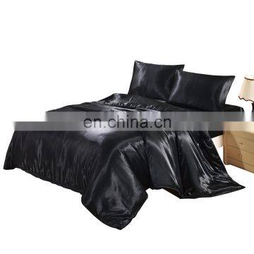 made of polyester microfiber sheet set black color duvet cover