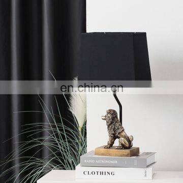 New arrival dog animal desk lamp European bedside decoration gold table lamp for gifts