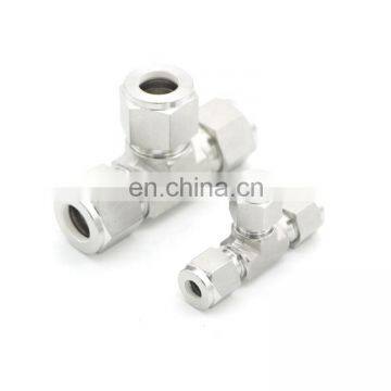 Leak-Free Compression Tee Compression Elbow Double Ferrule Compression Tube Fitting Reducing Union Tee photo-3