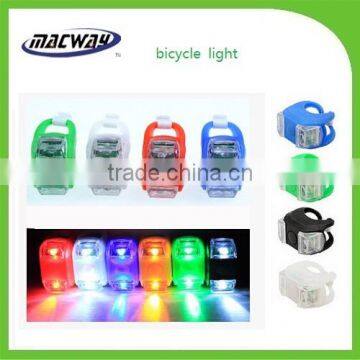 Outdoor cheap silicone material 2 led bicycle front light