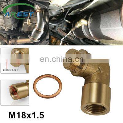 Brass M18x1.5 Angled Lambda O2 Oxygen Sensor Extender Spacer for Becat Hydrogen O2 Extender Spacer