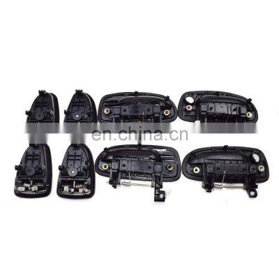 New Black Outside Silver Inside Door Handles Set 8PCS For Hyundai ACCENT 00-06