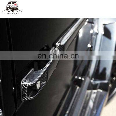 W463 Door Handle Cover Fit for G-class W463 All Year DRY Carbon Fiber Material G63 Door Handle Cover photo-3