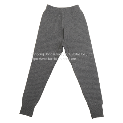 High Quality Merino Wool Fashion Thermal Knitted Warm Children's Fitness Leggings photo-4