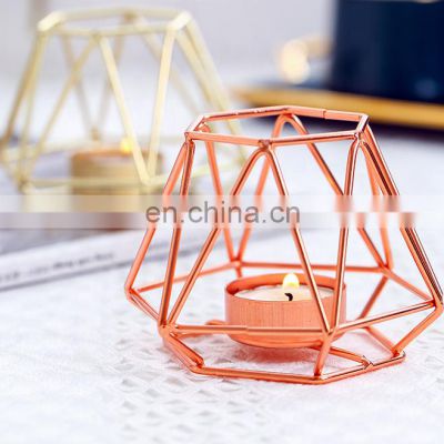 Metal Hollow Out Nordic Articles Home Decor Gifts Candlestick Lanterns Decorative Metal candle Stick Tealight Candle Holders