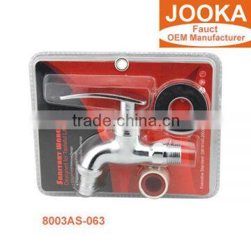 Wall mount bib washing machine tap with blister package