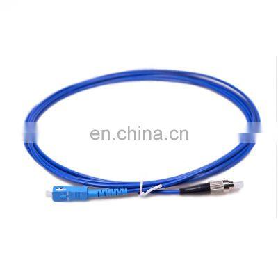 Hot Sale SC-FC Spiral Armored Single Mode Simplex  LSZH PVC Jacket Fiber Optic Patch cord Fiber Jumper