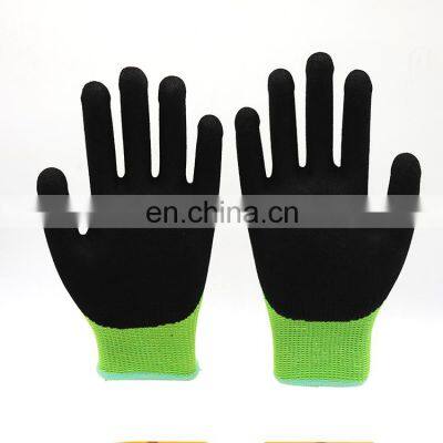 Seamless Knitted Nylon Knitted Gloves Nitrile Gloves Hand Nitrile Coating Gloves photo-3