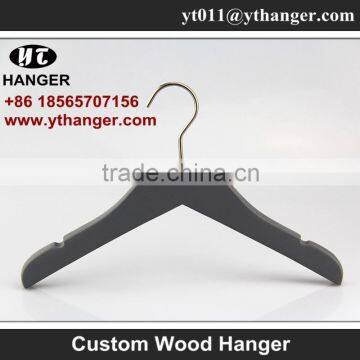 IMY-170 gray wooden children top hangers for cloth