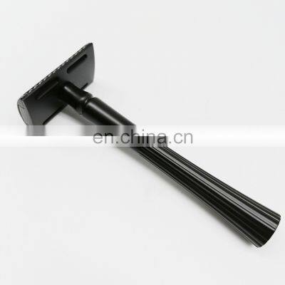 mens black   metal stainless steel double edge shaving safety razor