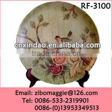 Wholesale Personalized Custom Made Gas Heater Ceramic Plate with Floral Design