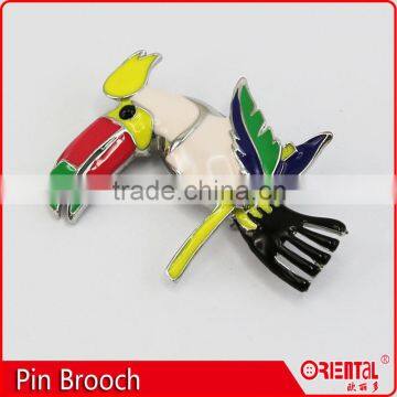 Cute Animal Bird Shape Colorful Enamel Metal Pin on Needle Brooch photo-3