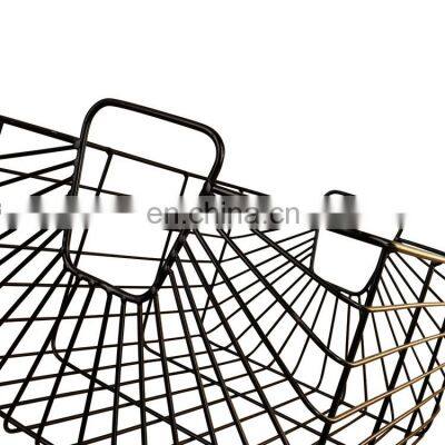 K&B Hot Sale Cheap Modern Style Middle Metal Black Decorative Storage Basket photo-4