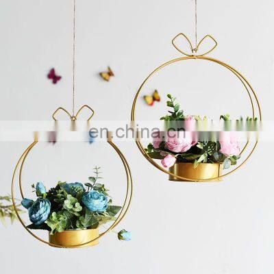 High Inquiry Balcony Home Garden Wholesale Designable Shiny Gold Flower Plant Pots