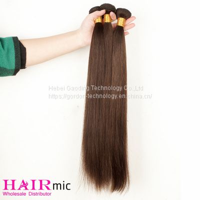 Light Brown Long Straight Remy Human Hair Bundle/ Hair Weft