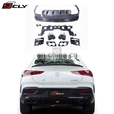 CLY Rear Diffuser Tips For 2020+ Benz GLE Coupe W167 C167 Facelift GLE53 AMG Car Diffuser Bumper Diffuser Exhaust Pipe Rear Lip