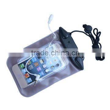 Waterproof iphone4/5s bag with jack beach bag