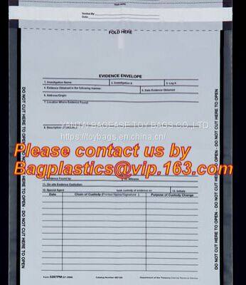 Tamper Evidence Bags With Barcode And Serial Number Bank Money Coin Deposit Change Security Bags photo-2