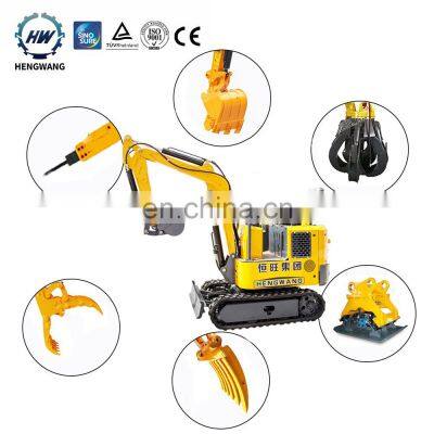 China export brand new design hydraulic electric long boom ripper 1 ton excavator for sale